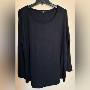 Mario Serrani Black XLLong-Sleeve & Wide Neck Pullover Sweater, buttery smooth!